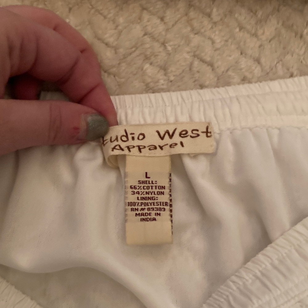 Studio West Cream Lace Midi Skirt - Picture 2 of 2
